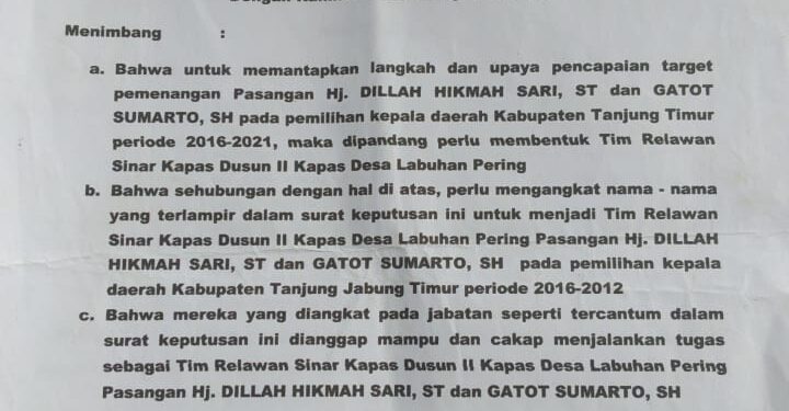 Tim Panatik Hj, Dillah Hich Pamer SK 2015 Yang Lalu,  Hingga 2024