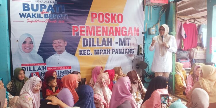 Di Sela-sela Kesibukan nya, Cabup Dillah Hich Dialog Dengan Masyarakat Nipah panjang dan Rantau Rasau, Janjikan Perobatan Geratis
