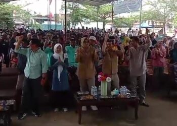 Pasangan DH-MT Kukuh kan Tim Pemenangan Di Kecamatan Geragai, Di Sambut Sorak Gembira Masyarakat