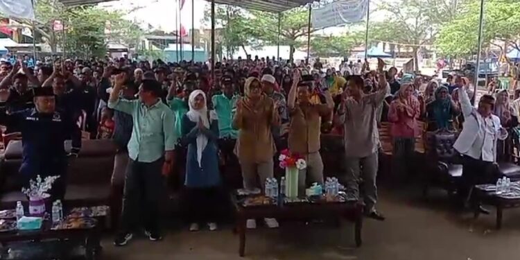 Pasangan DH-MT Kukuh kan Tim Pemenangan Di Kecamatan Geragai, Di Sambut Sorak Gembira Masyarakat