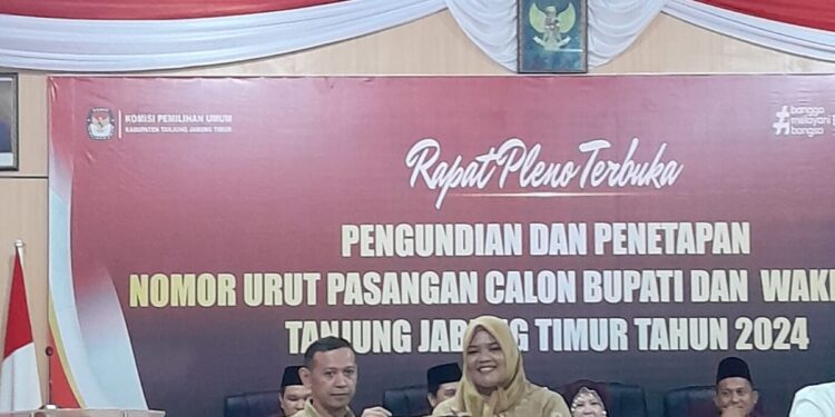 Pasangan Calon Bupati Hj Dillah Hich-Muslimin Tanja Peroleh Nomor Urut 2