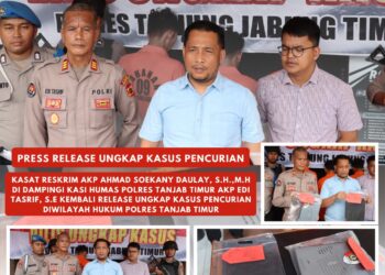 Kasat Reskrim Polres Tanjab Timur AKP Ahmad Soekany Daulay, S.H., M.H. Pimpin Pengungkapan Kasus Pencurian dengan Pemberatan