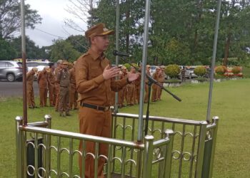 Wakil Bupati Tanjabtimur Muslimin Tanja, Gelar Apel Kedisplinan Perdana Untuk ASN