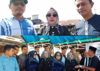 Ketua DPRD Tanjabtimur Hj.Zilawati didampingi Dua Orang Wakil Ketua,Berikan Bantuan Kebakaran Di Kecamatan Sadu