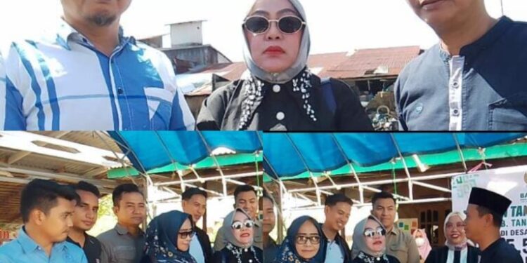 Ketua DPRD Tanjabtimur Hj.Zilawati didampingi Dua Orang Wakil Ketua,Berikan Bantuan Kebakaran Di Kecamatan Sadu