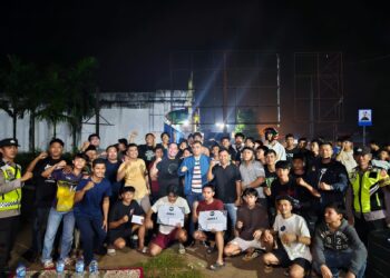 Serunya Lomba Balap Lari Menjelang Sahur di Sungai Gelam, Kapolres Hadir Beri Dukungan 