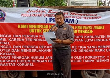 Proyek Jalan Rp 8 Miliar di Dinas PUPR Muaro Jambi Didemo, Kejati Jambi Diminta Usut Tuntas