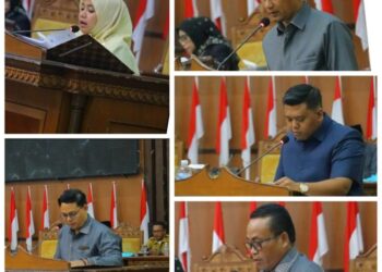 Dewan PerwakilanRakyat(DPRD)  Tanjabtimur Gelar Rapat Paripurna Pandangan Umum Praksi