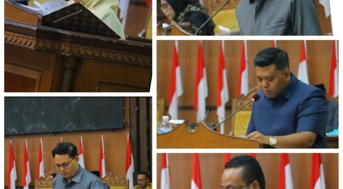 Dewan PerwakilanRakyat(DPRD) Tanjabtimur Gelar Rapat Paripurna Pandangan Umum Praksi