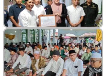 Gelar Safari Ramadan di Masjid Al-Hidayah Nipah Panjang,Bupati Tanjabtimur Salur kan Berbagai Bantuan Fasilitas Umum