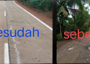 Warga Kecamatan Geragai Tersenyum Lebar, Ruas Jalan Sudah Membaik